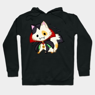 Halloween Chibi Winged Kitty - Calico Vampire Dracula Cat Hoodie